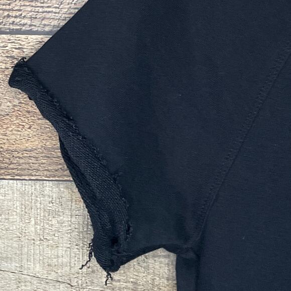 Marc New York Performance T-Shirt Dress Solid Black Lace Up Side Size Medium - Picture 3 of 12